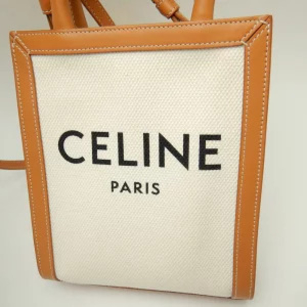 CELINE Vertical Cabas Tote Bag Calfskin Tan - Picture 3 of 9